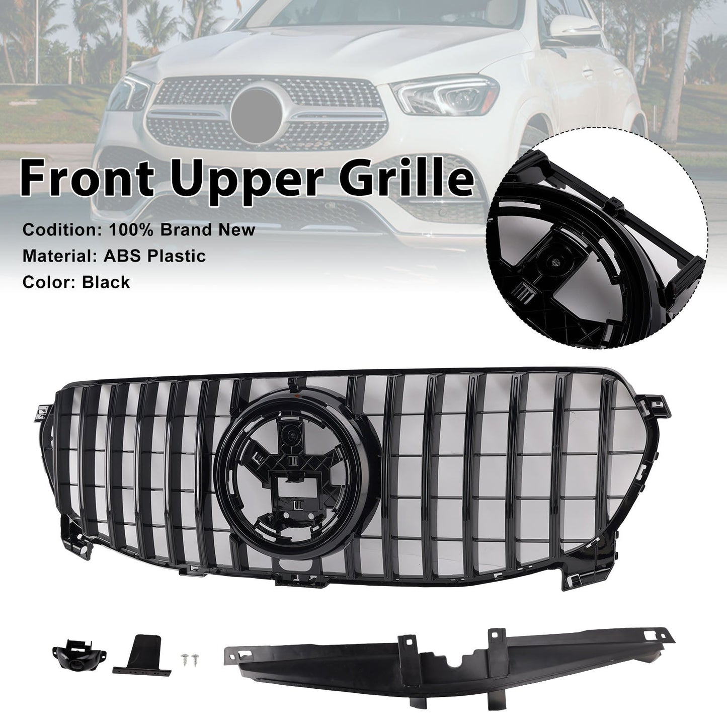 Griglia paraurti anteriore per Mercedes Benz Classe GLE W167 GLE350 2020-2022