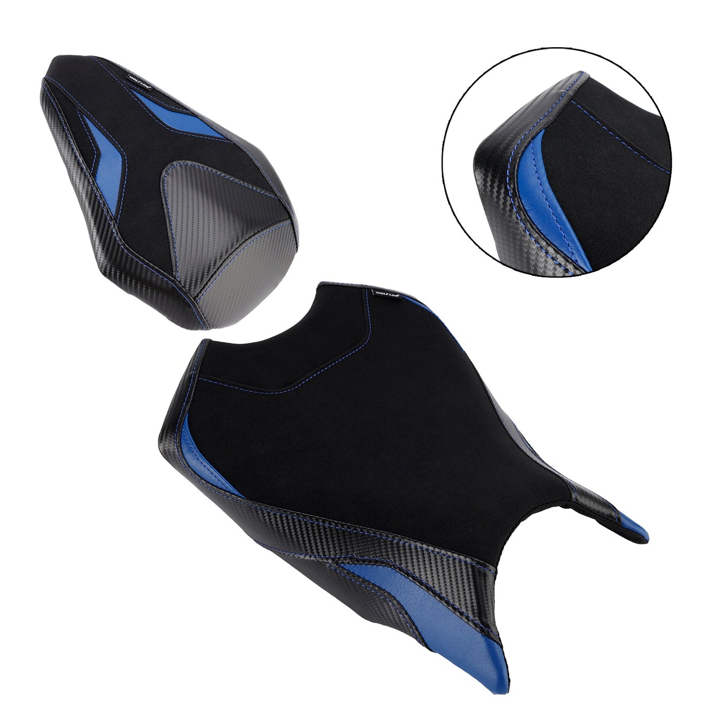 Kit cuscini passeggero Raider anteriori e posteriori blu per Honda CBR250RR 2017-2024 2023