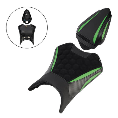 Kit cuscini passeggero anteriore e posteriore Raider per Kawasaki Ninja 500 Z500 2024-2025, colore nero.