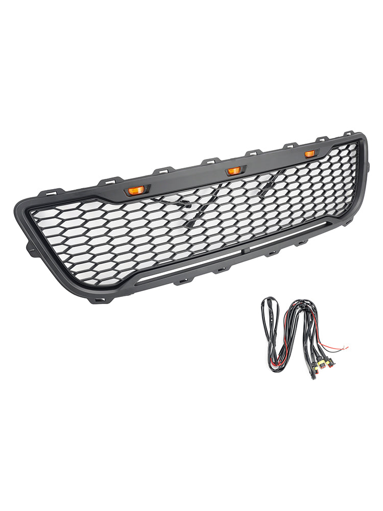 1999-2003 Ford F150 Griglia per paraurti anteriore a nido d'ape nera opaca con LED