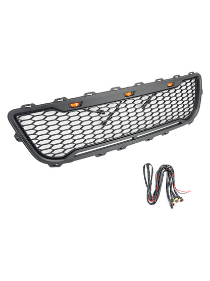 1999-2003 Ford F150 Griglia per paraurti anteriore a nido d'ape nera opaca con LED