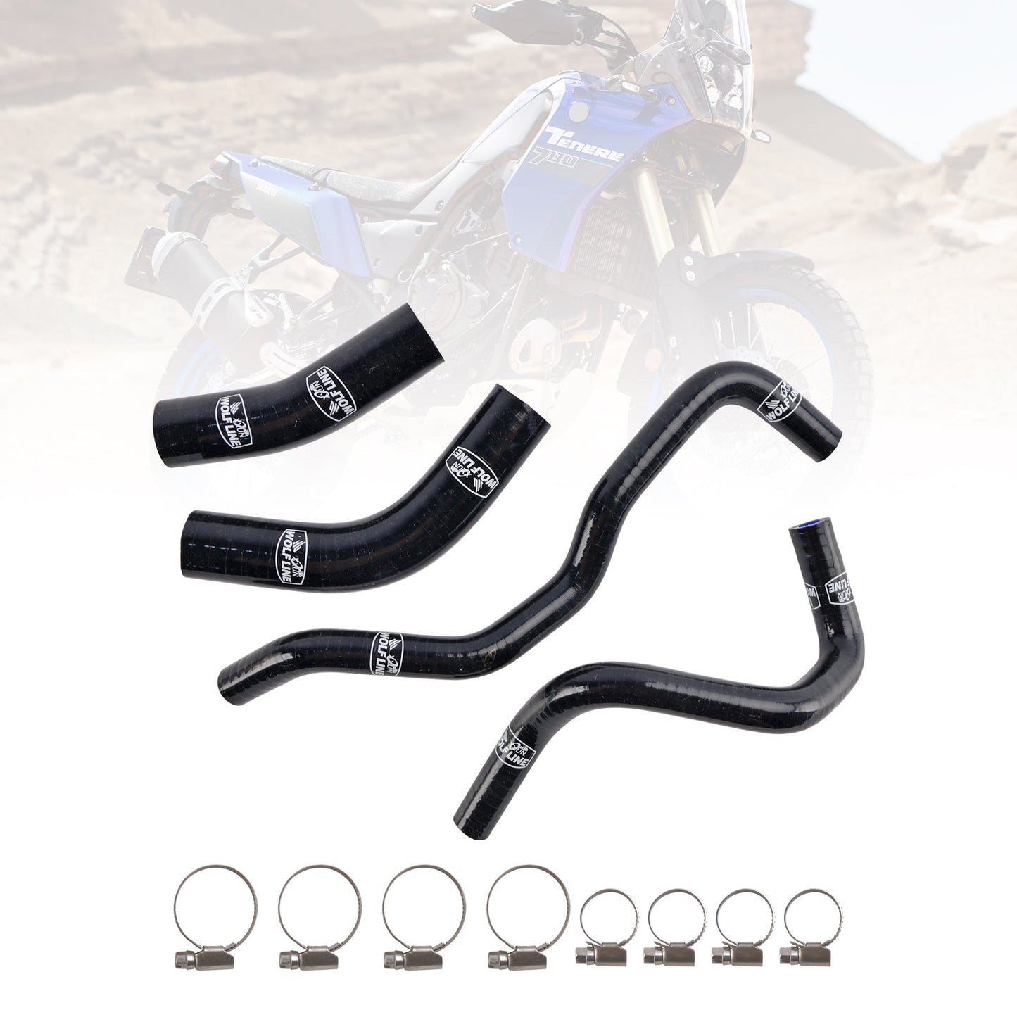 Kit tubo flessibile di raffreddamento radiatore in silicone Yamaha Tenere 700 2019-2024