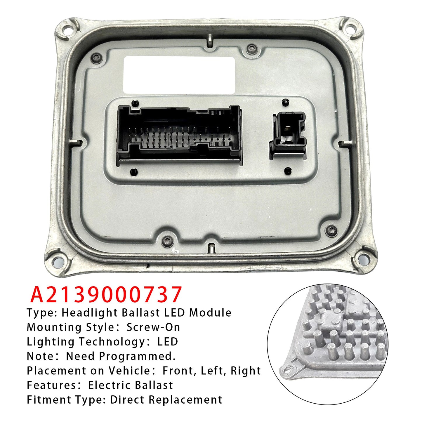 Modulo di controllo fari a benzina Mercedes-Benz E180 E63 E63S AMG A2139000737