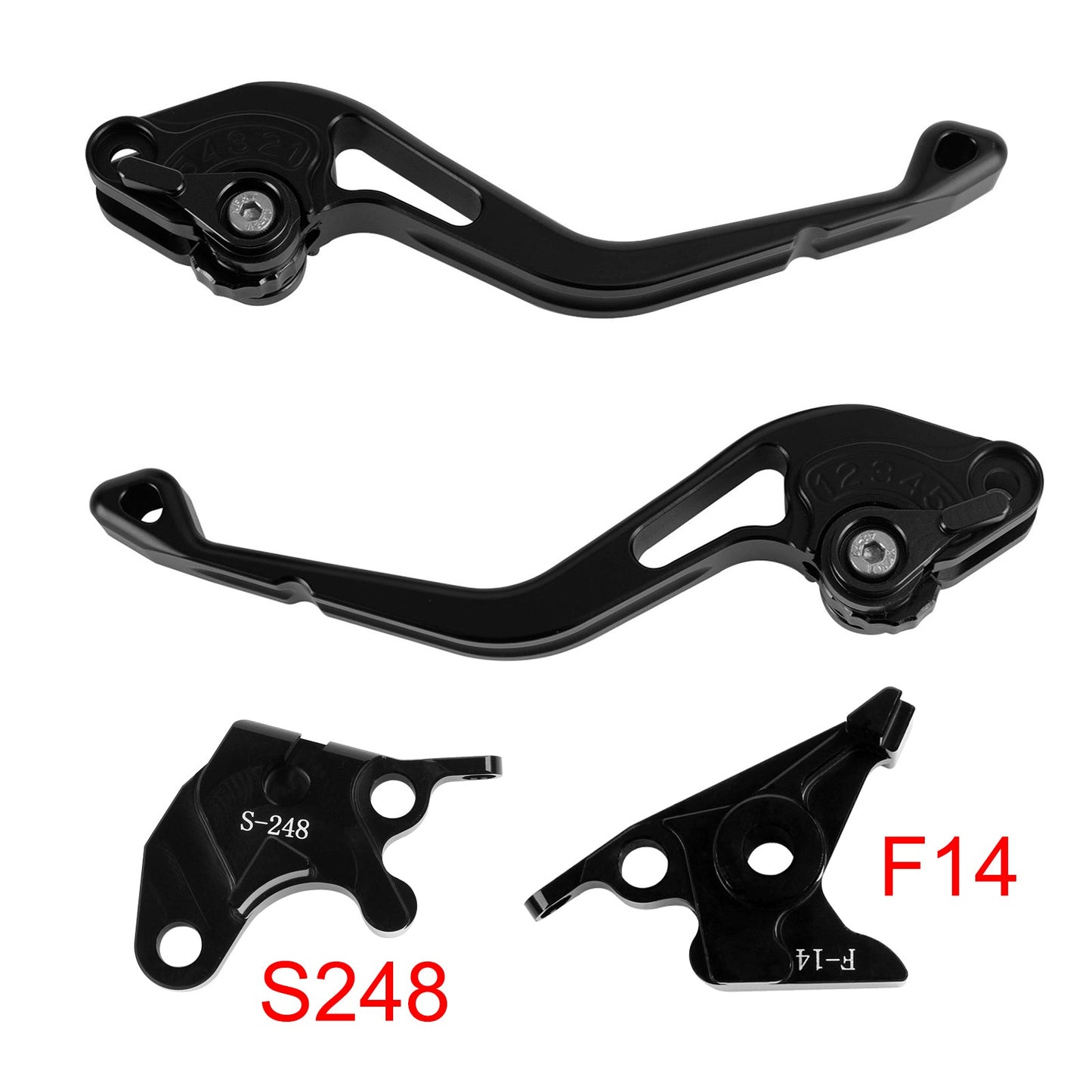 Nuova leva freno e frizione corta per Suzuki GSXR600 750 1000 DL650 GSR600, colore nero.