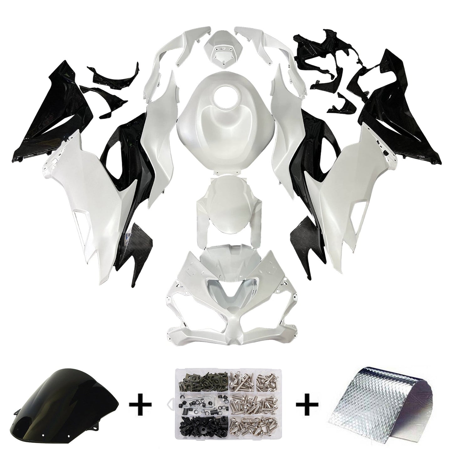 Kit carenatura iniezione in plastica ABS adatto per Kawasaki ZX6R 2019-2023