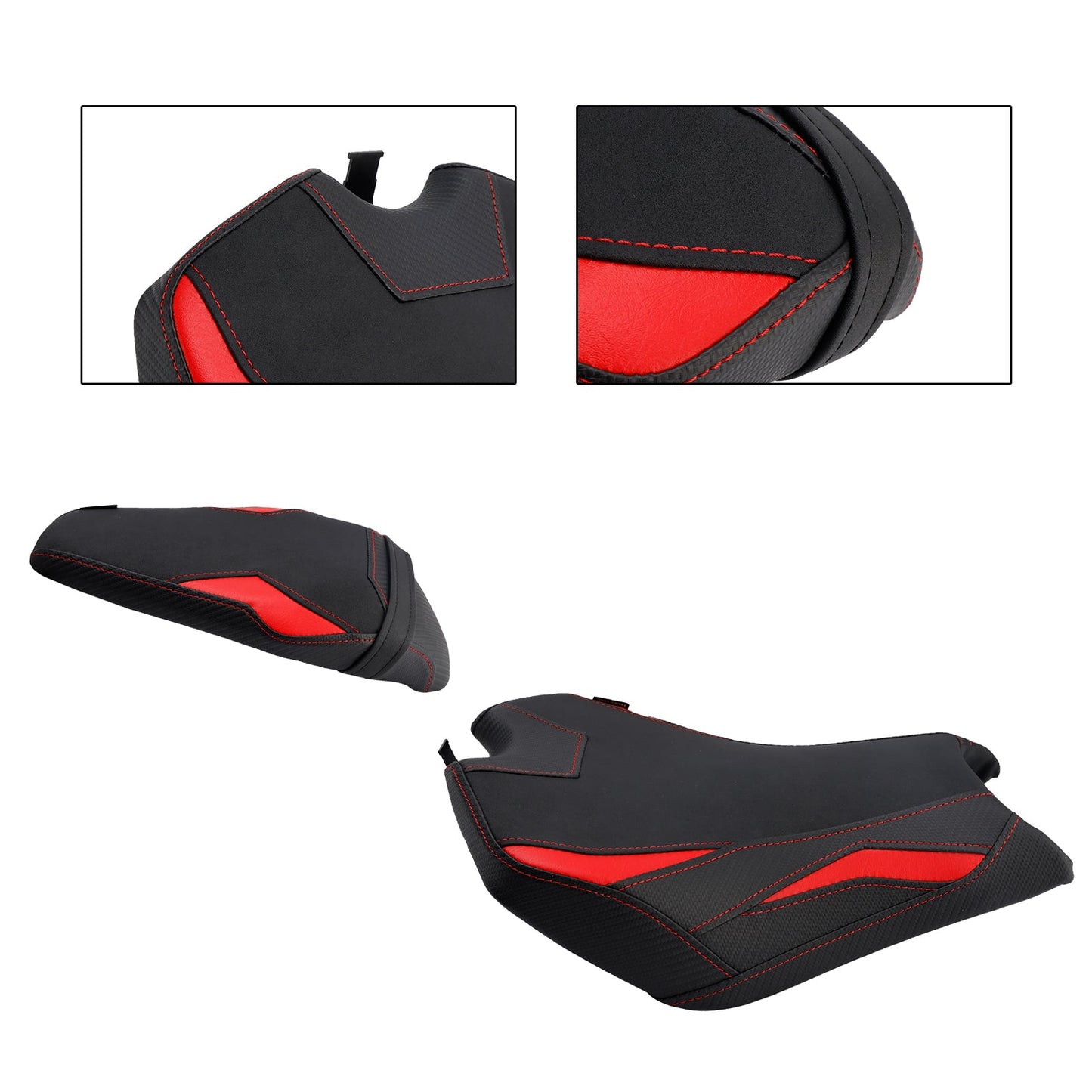 2025 - Kit cuscini passeggero anteriore e posteriore Raider per Kawasaki Z900 Zr900-F, colore rosso.