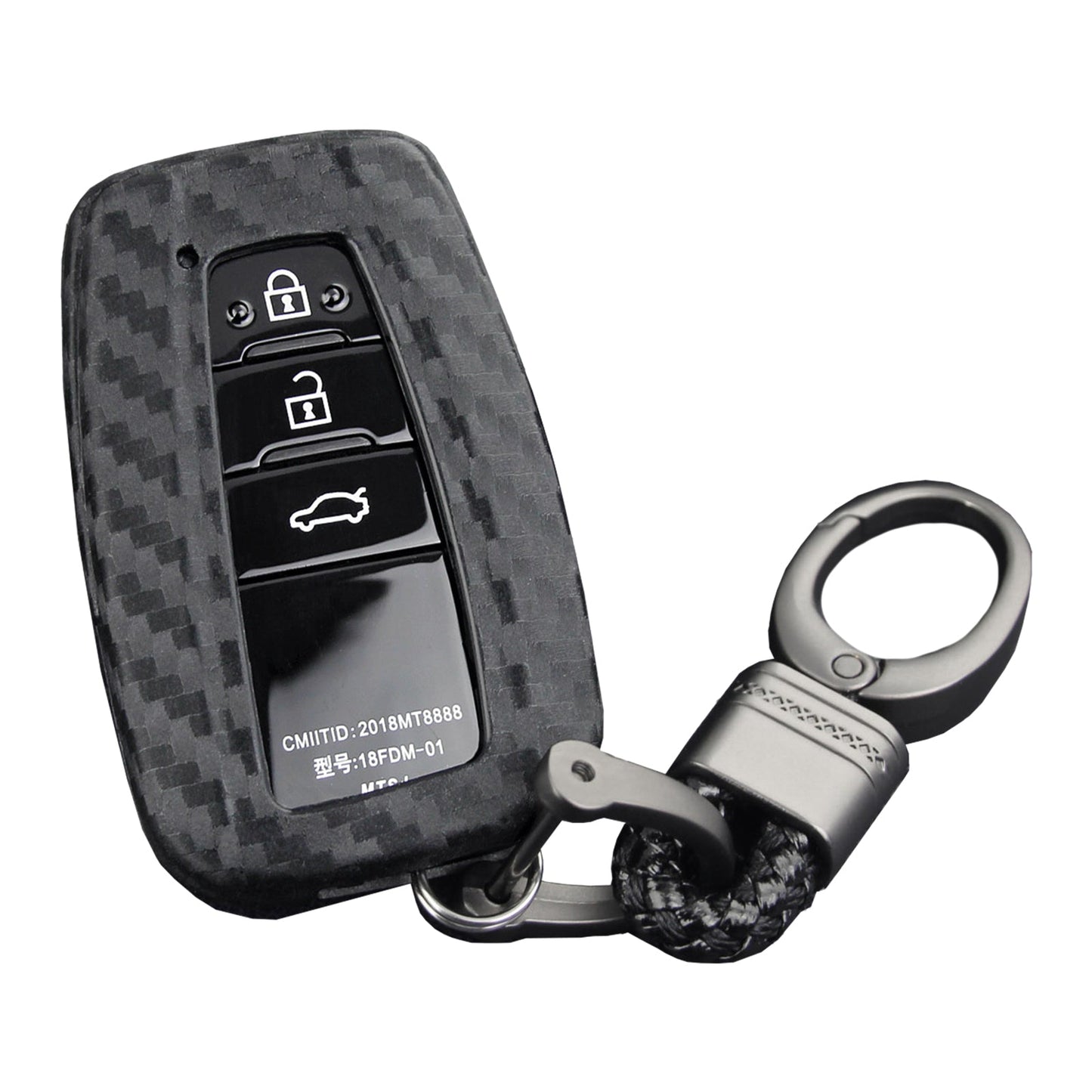 Custodia in similpelle e silicone per chiave auto con fibbia per Toyota Camry