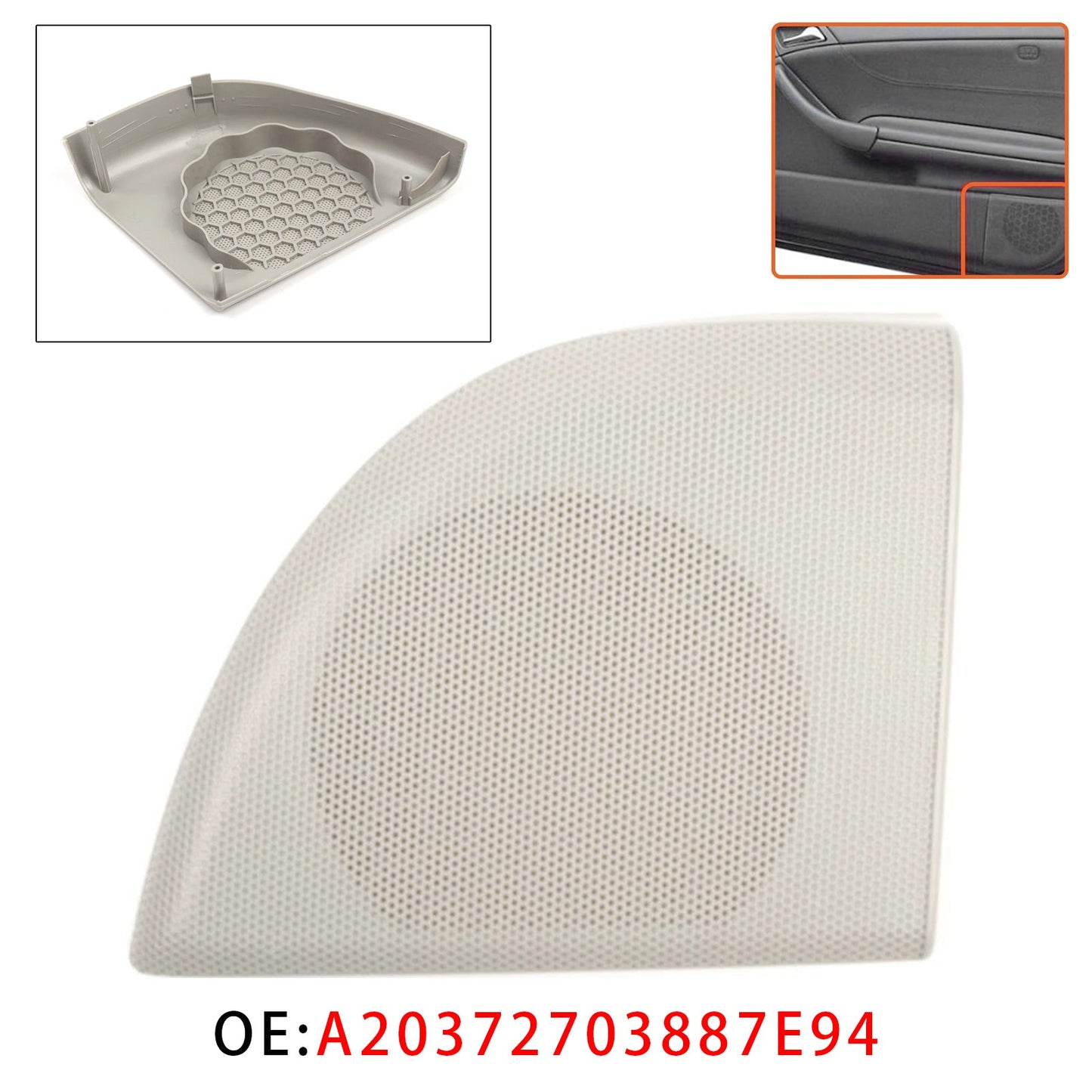 Copertura altoparlante portiera anteriore sinistra per Mercedes W203 CLC Coupe A20372703887E94