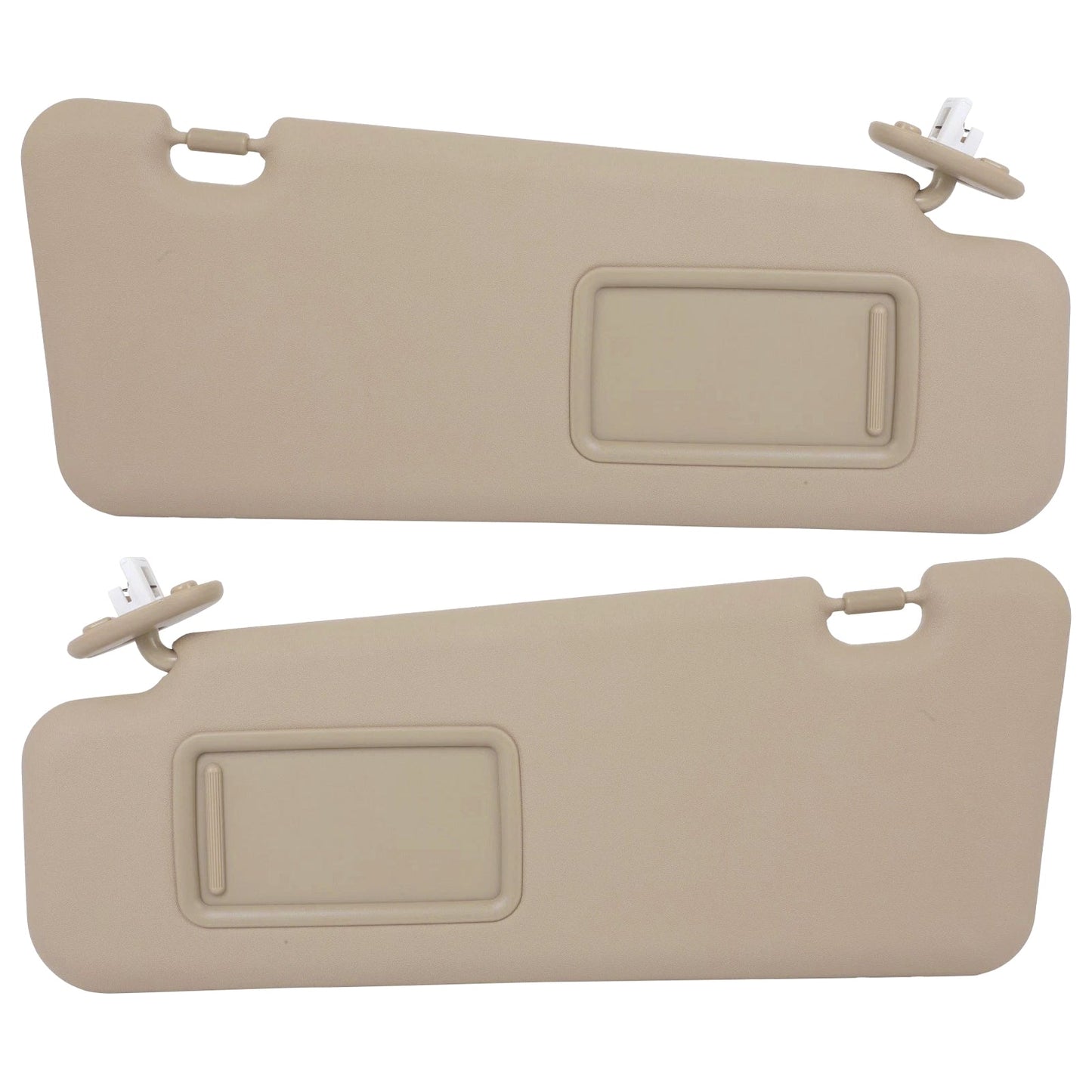 Coppia di alette parasole beige per Toyota Highlander 2008-2013, codice 74321-48490-E0/74320-48500-E0.