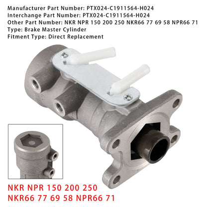 12/1993-2006 Isuzu NPR250 NPR NPR66 Camion a 2 porte 4.3L Diesel Cilindro maestro freno PTX024-C1911564-H024 NKR66