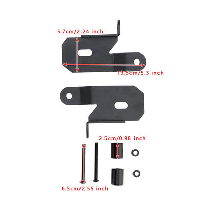 Staffe di montaggio luci nere per montante anteriore Jeep Wrangler JL 7318 2018-2019