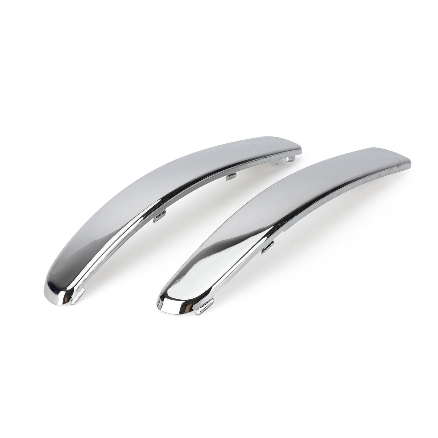 Crome Sinistra+Destra Coppia anteriore Bumper Lower Grill Moulding Trim per Fiat 500 2007-2015