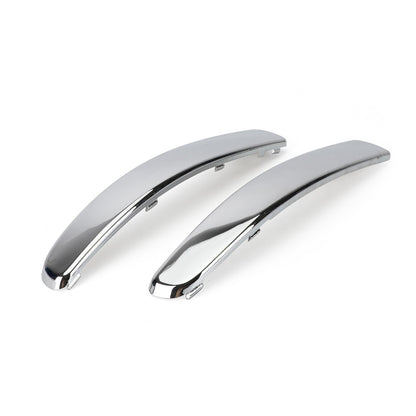 Crome Sinistra+Destra Coppia anteriore Bumper Lower Grill Moulding Trim per Fiat 500 2007-2015