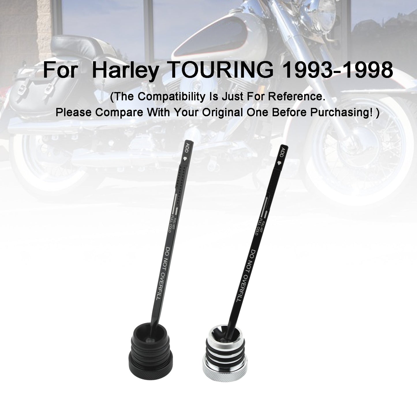 Tappo del tappo del serbatoio dell&#39;astina di livello dell&#39;olio Harley TOURING FLHT FLHS FLTC 1993-1998 0710-0002