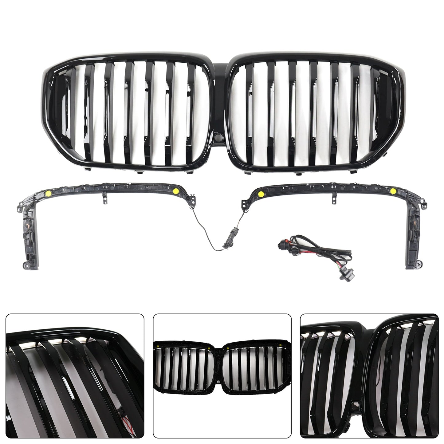 Griglia anteriore a rene nera lucida BMW X5 G05 M-Performance 2019-2022 51137454887