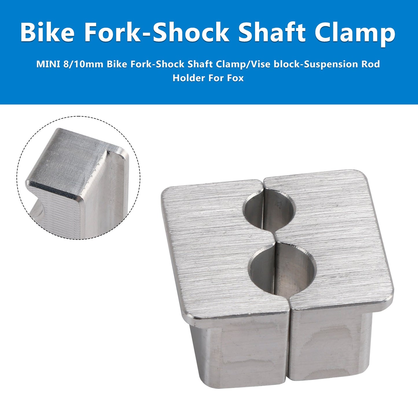 MINI 8/10mm Morsetto per forcella-stelo ammortizzatore/blocco morsa-supporto per asta di sospensione per Fox
