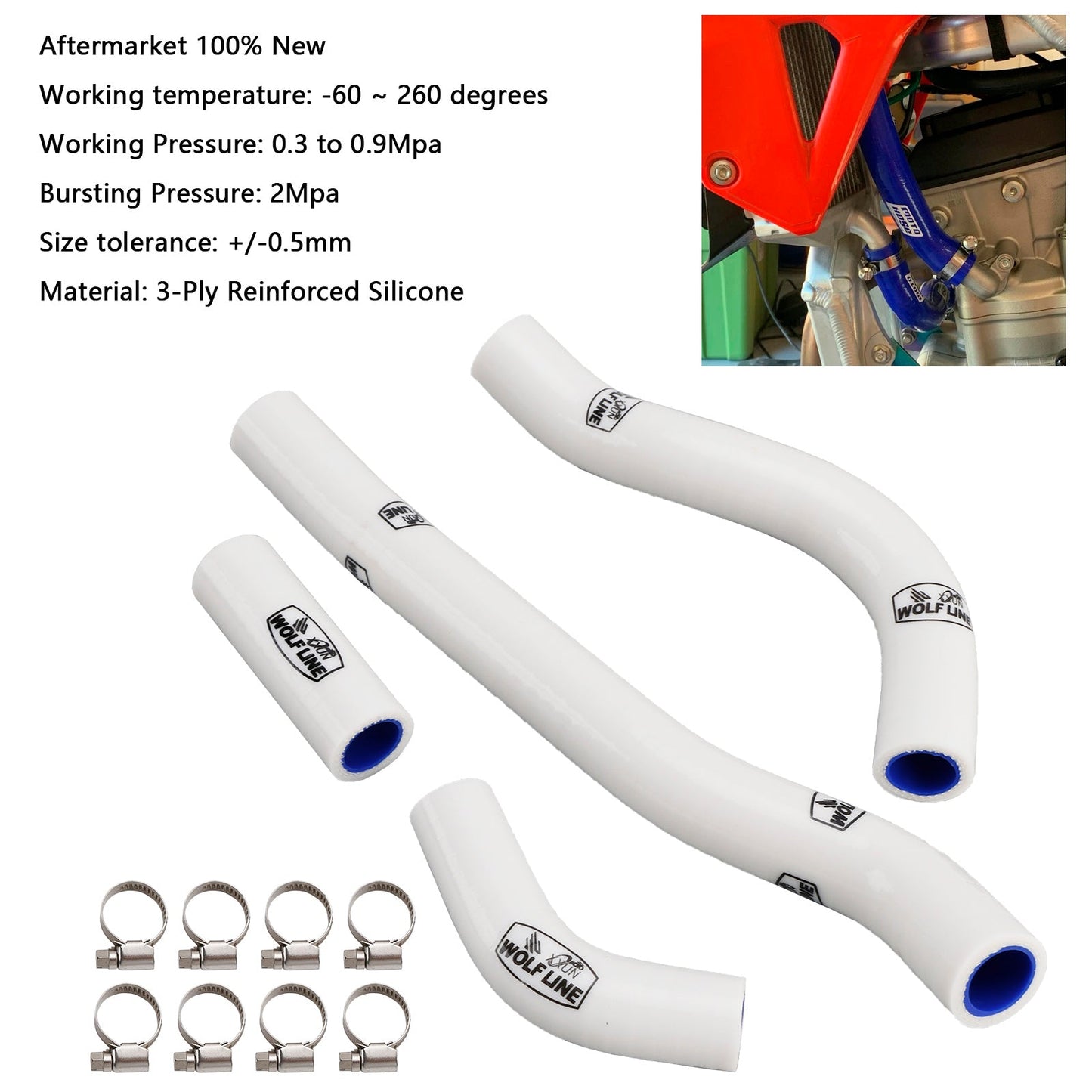 Tubo flessibile del liquido di raffreddamento del radiatore in silicone Honda CRF250R CRF250RX 2022-2025