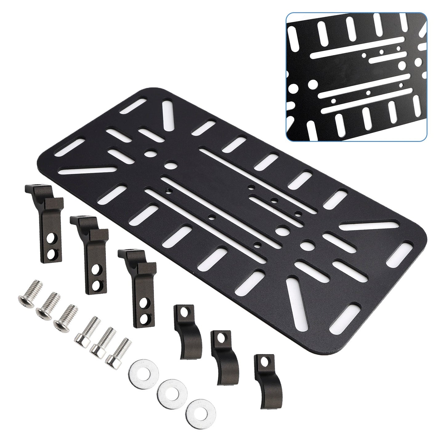 Kit staffa di montaggio universale per borsa laterale simmetrica nera per moto