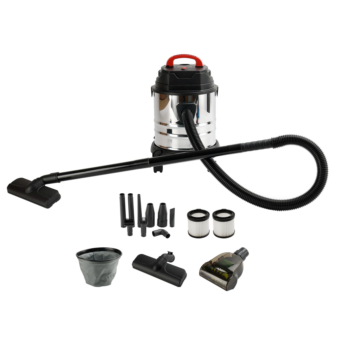 Aspirateur 1800W, aspirateur sec et humide, aspirateur industriel 18L Steel Stainless