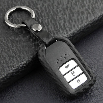 Custodia in pelle e silicone per chiave auto con fibbia per Honda