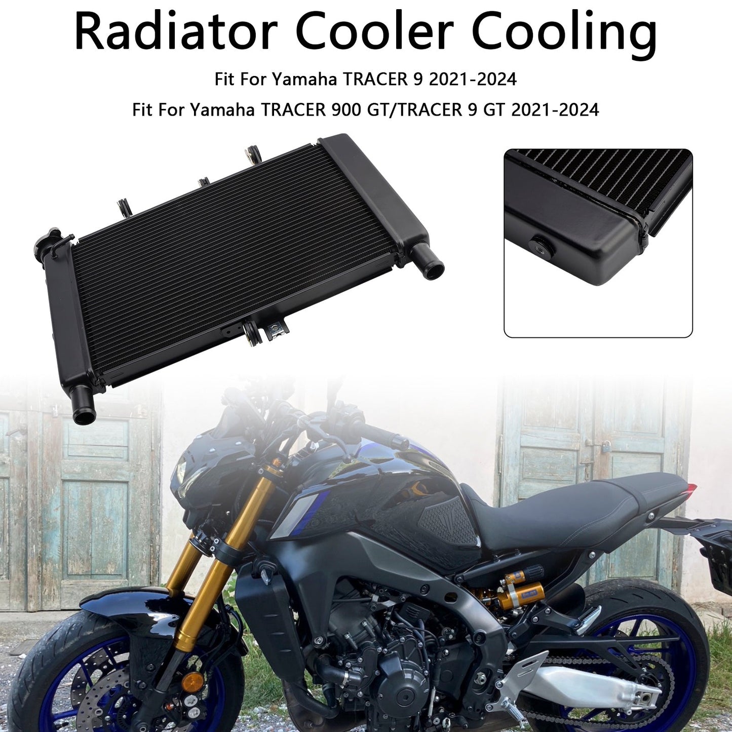 2021-2024 Per Yamaha TRACER 9 Radiatore Raffreddamento Motore Raffreddatore