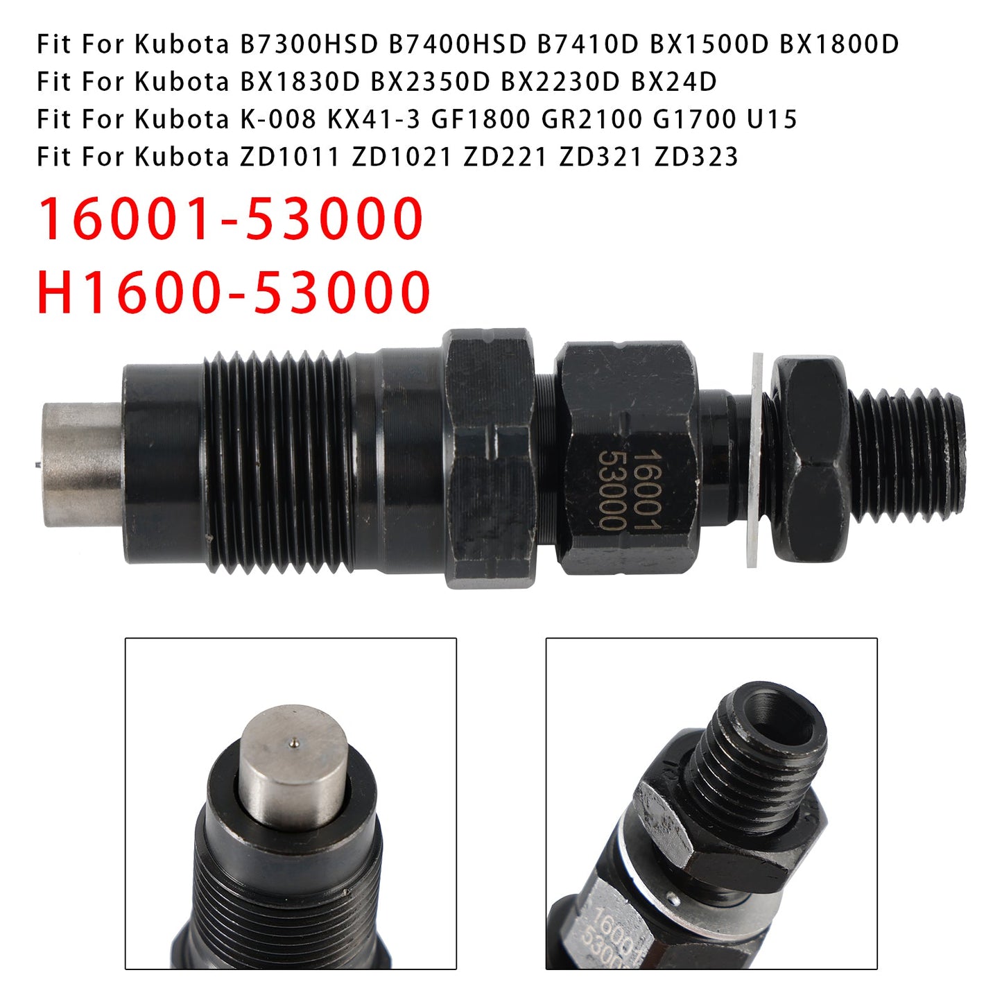 1 pz iniettore carburante per motore Kubota D722 D782 BX2230D 16001-53000 H1600-53000