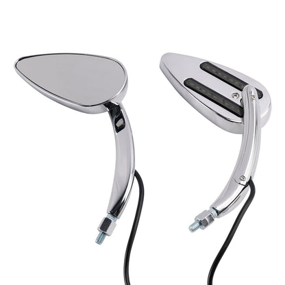Specchietti retrovisori a LED personalizzati cromati per Electra Street Road Glide 1990-2021