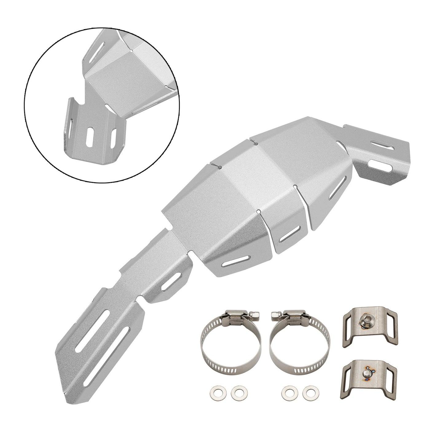 Copertura decorativa in acciaio per supporto laterale di scarico Honda Crf 250 300 2021-2023