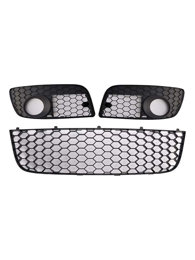 Griglia paraurti anteriore inferiore + copertura fendinebbia per VW Golf MK5 GTI 2006-2009, 3 pezzi.