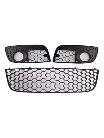 Griglia paraurti anteriore inferiore + copertura fendinebbia per VW Golf MK5 GTI 2006-2009, 3 pezzi.