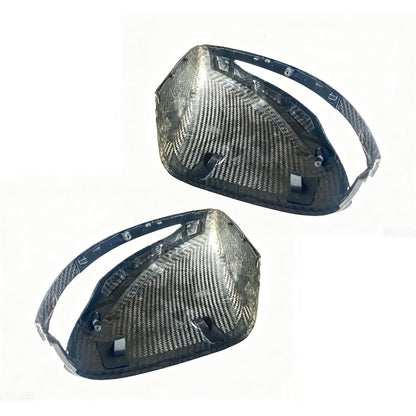 Calotte per specchietti laterali in fibra di carbonio compatibili con Mercedes Benz G450 G500 G580 W465 (modelli dal 2025 in poi).