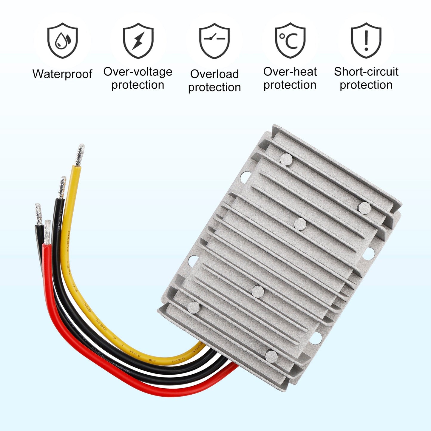 Regolatore di alimentazione per auto stabilizzatore di tensione impermeabile DC 18-36V a DC 24V 12A