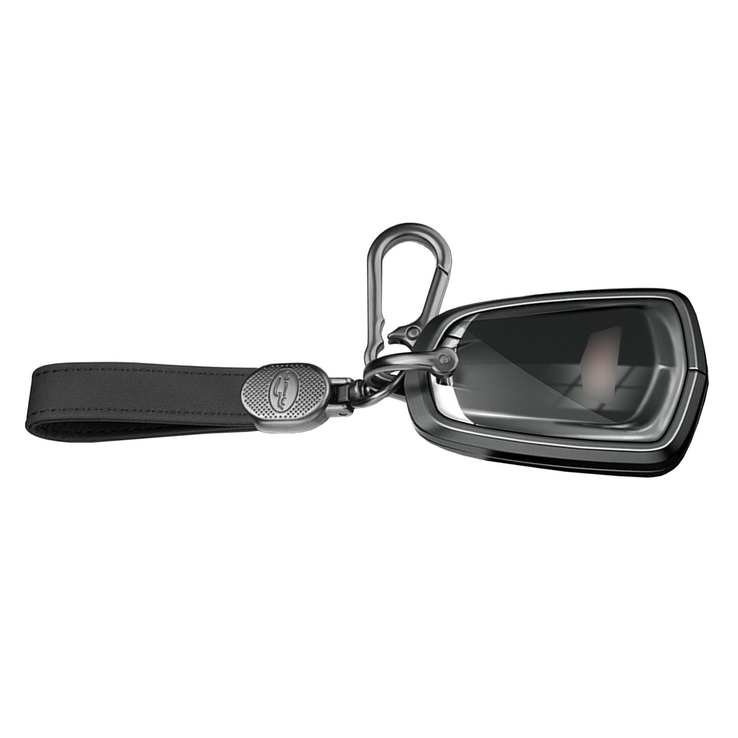 Custodia per chiave auto in TPU nero in lega di alluminio con fibbia per Cadillac