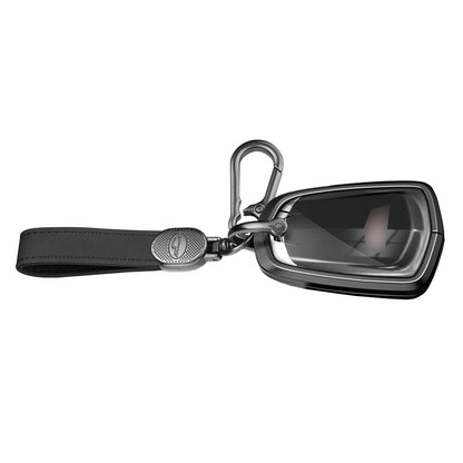 Custodia per chiave auto in TPU nero in lega di alluminio con fibbia per Cadillac