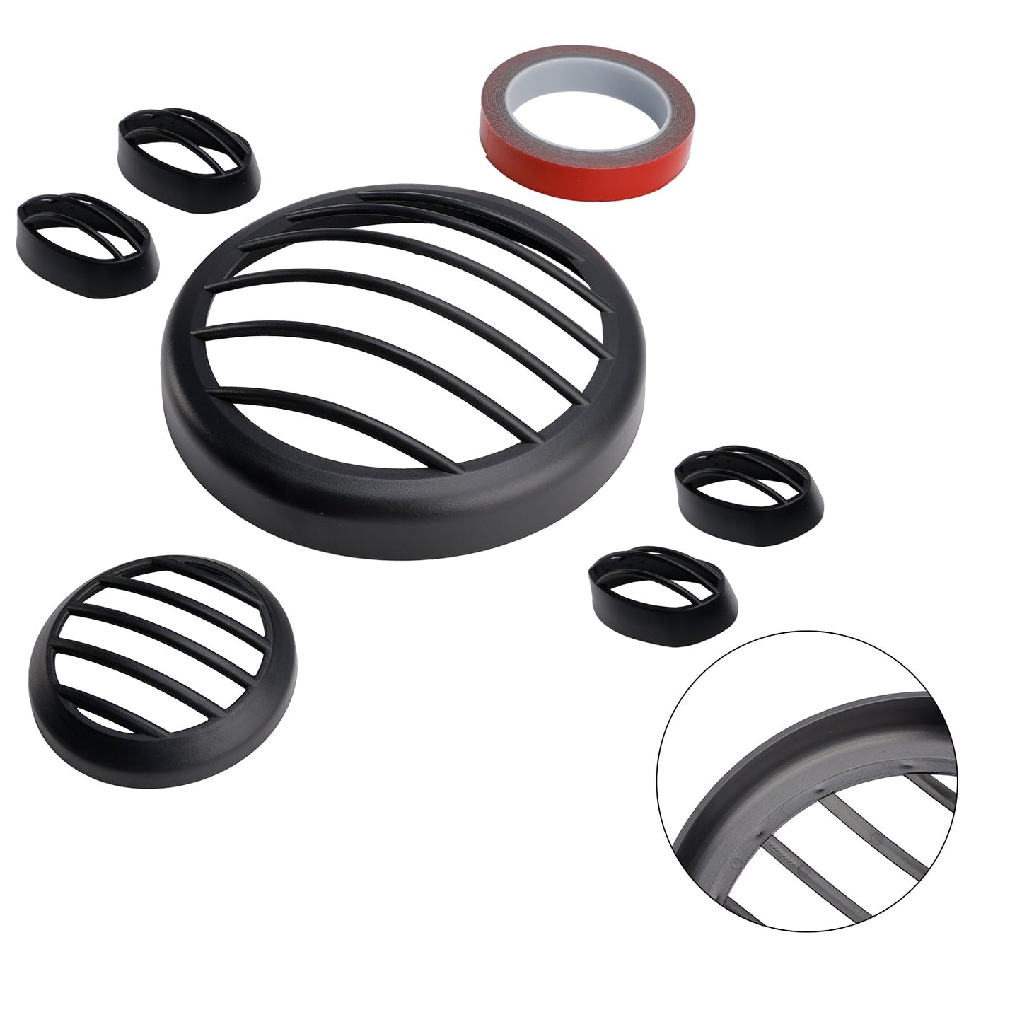 Kit griglia di protezione faro Yamaha PG-1 2023-2024, colore nero