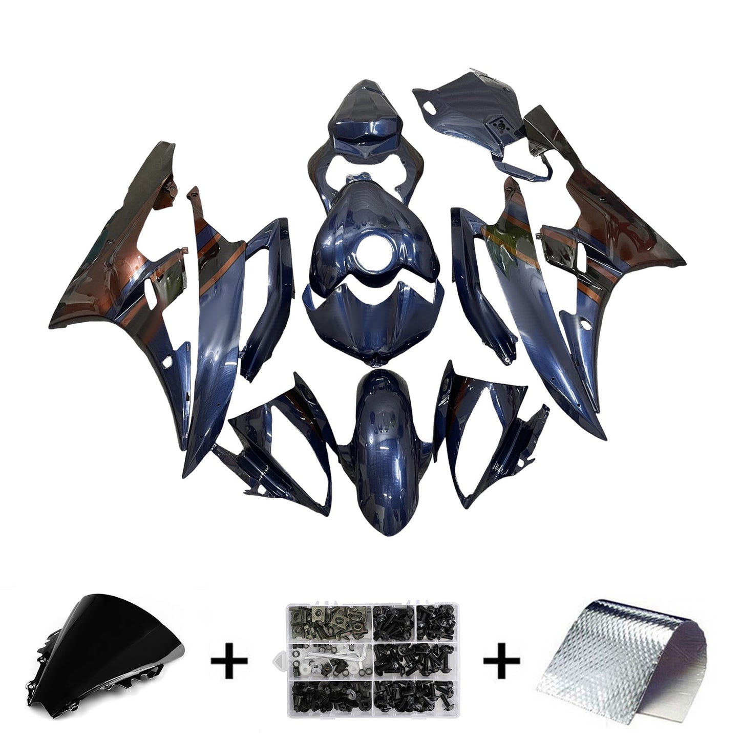 Kit carenatura iniezione plastica ABS per Yamaha YZFR6 YZF-R6 2006-2007