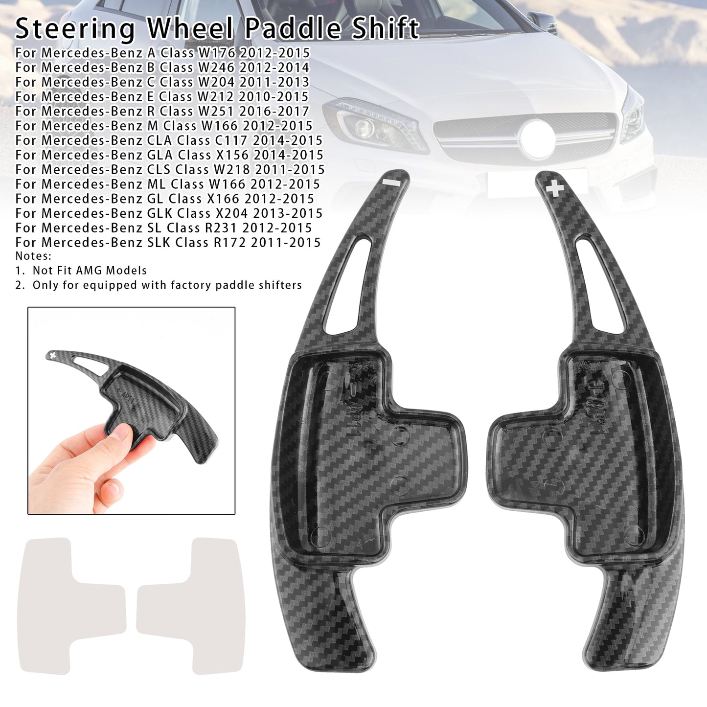 Leva del cambio al volante per Mercedes-Benz A B C GL GLA 12-15