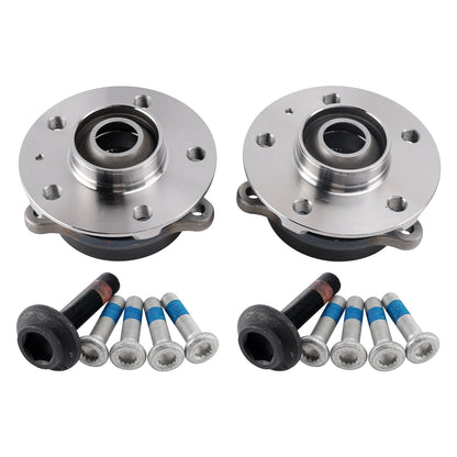 Kit 2 flange mozzo ruota anteriore+cuscinetto+bulloni Audi A4 8K A6 C7 A5 8T A8 4H Q5 4H0498625D