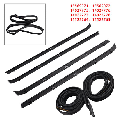 Guarnizione per finestrino auto 4 pezzi + 2 guarnizioni per GMC C1500 C2500 C3500 K1500 K2500 K3500