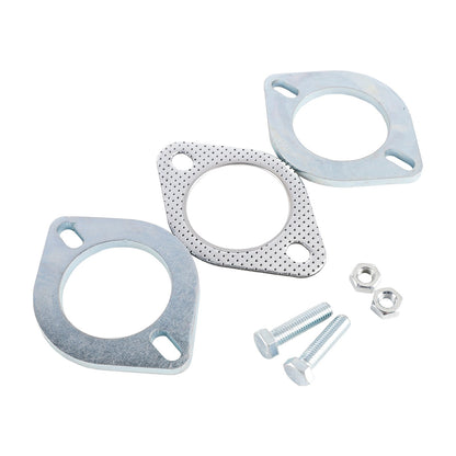 2 flange in acciaio da 2,5"" pollici 64 mm per flangia di giunzione per riparazione di tubi di scarico e bulloni
