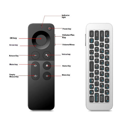 Telecomando wireless con tastiera mini con apprendimento IR vocale intelligente T1
