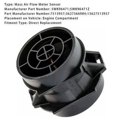 Sensore del flusso d'aria di massa per BMW 3 E46 E83 E85 X3 Z4 325i 325Ci 5WK96471
