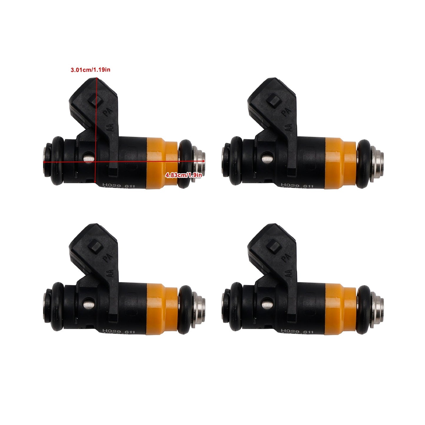 4 pezzi iniettori carburante per Renault Clio 2 Megane 2 Scenic 2 1.4/1.6 16V H029611