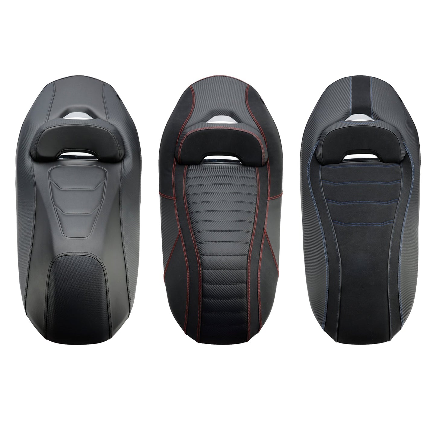 Sella passeggero completa per pilota Yamaha X-Max 300 2023-2025 con cuscino rosso