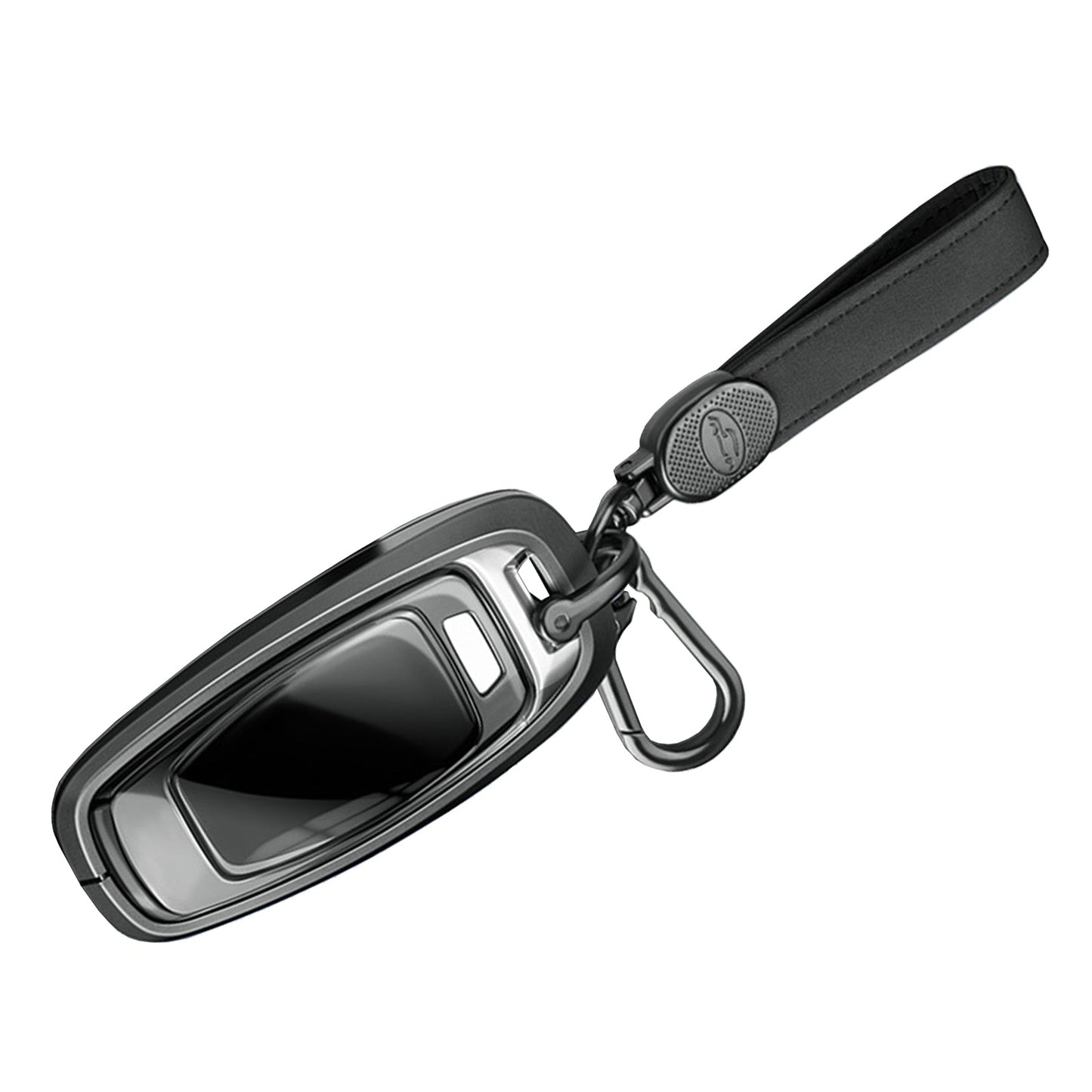 Custodia per chiave auto in TPU nero in lega di alluminio con fibbia per Audi a6l a4l a3