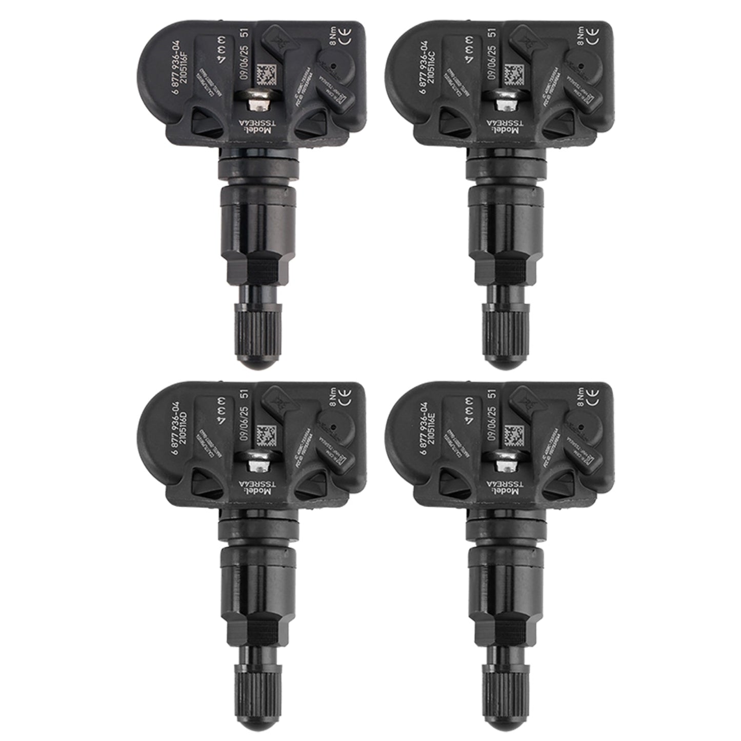 4X Sensore di pressione pneumatici 6877936 per BMW Serie 5 G30 G31 F40 Serie 3 G20 G21