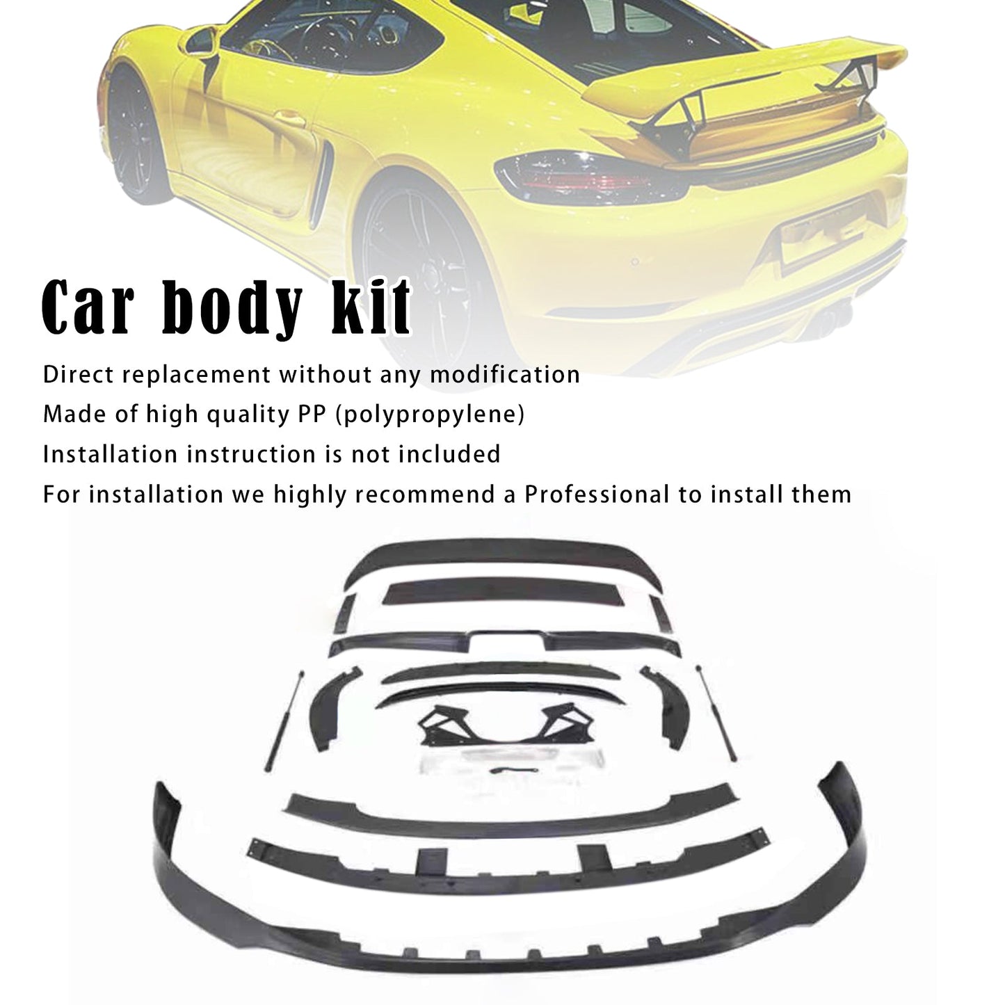Kit carrozzeria e paraurti TechArt Style per Porsche 718 Boxster Cayman 2017-2025.