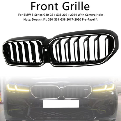 Griglia anteriore a doppio rene BMW Serie 5 G30 G38 2021-2024, nero lucido