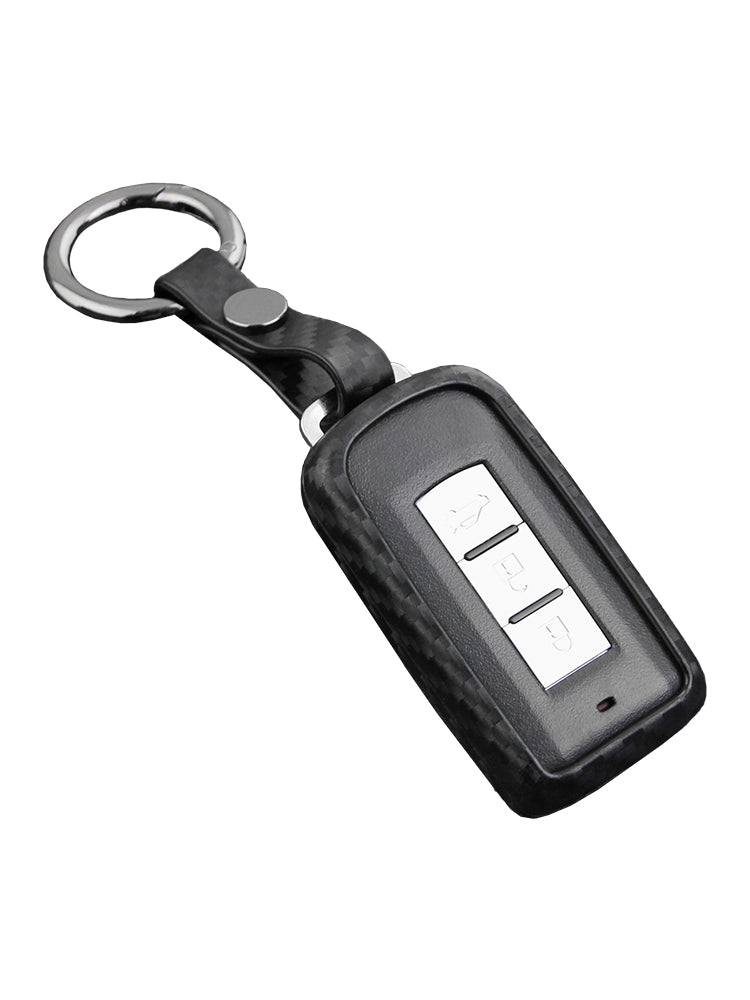 Custodia in similpelle e silicone per chiave auto con fibbia per Mitsubishi