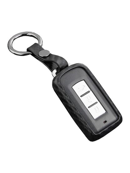 Custodia in similpelle e silicone per chiave auto con fibbia per Mitsubishi